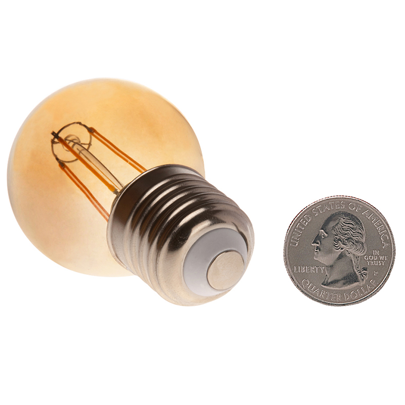 Gold Tint G16 E26/E27 4W LED Vintage Antique Filament Light Bulb, 40W Equivalent, 4-Pack, AC100-130V or 220-240V Gold Tint G16 E26/E27 4W LED Vintage Antique Filament Light Bulb, 40W Equivalent, 4-Pack, AC100-130V or 220-240V